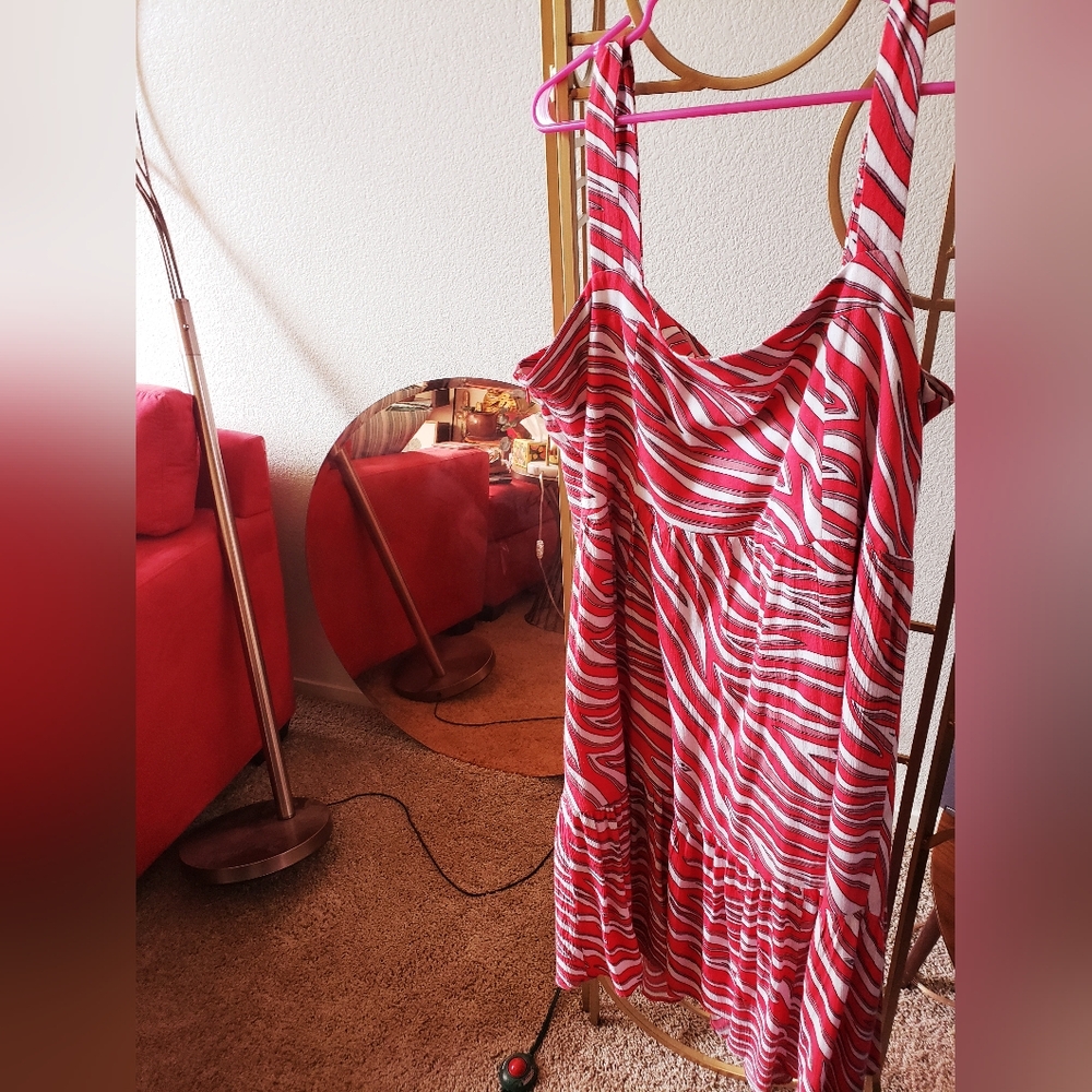 Michael Kors midi zebra stripe dress - 2X